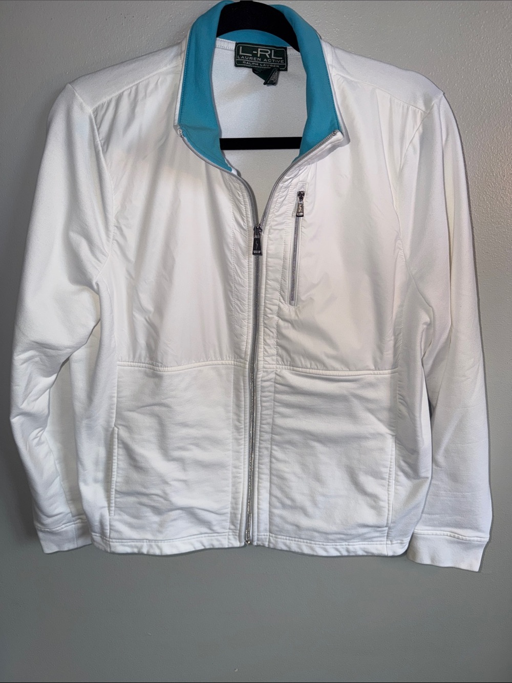 LRL Lauren Active Ralph Lauren White Zip-Up Summer Jacket Size XL